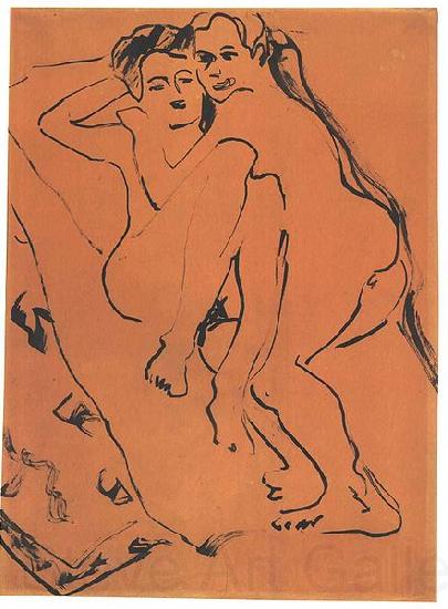 Ernst Ludwig Kirchner Lovers Spain oil painting art